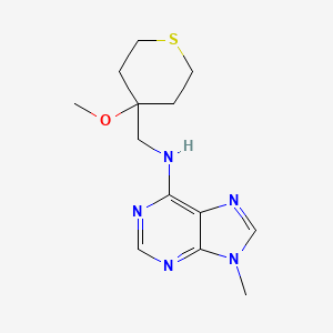 N-[(4-methoxythian-4-yl)methyl]-9-methyl-9H-purin-6-amine