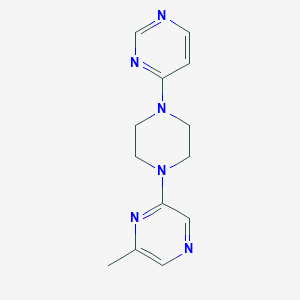 molecular formula C13H16N6 B6470389 2-methyl-6-[4-(pyrimidin-4-yl)piperazin-1-yl]pyrazine CAS No. 2640974-59-8