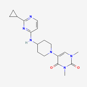 5-{4-[(2-cyclopropylpyrimidin-4-yl)amino]piperidin-1-yl}-1,3-dimethyl-1,2,3,4-tetrahydropyrimidine-2,4-dione