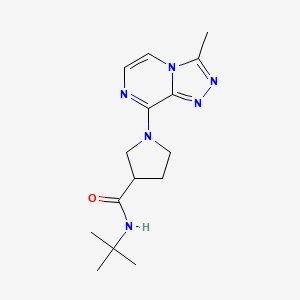 molecular formula C15H22N6O B6470431 N-tert-butyl-1-{3-methyl-[1,2,4]triazolo[4,3-a]pyrazin-8-yl}pyrrolidine-3-carboxamide CAS No. 2640888-97-5