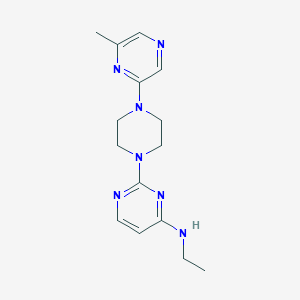 molecular formula C15H21N7 B6470462 N-ethyl-2-[4-(6-methylpyrazin-2-yl)piperazin-1-yl]pyrimidin-4-amine CAS No. 2640965-77-9