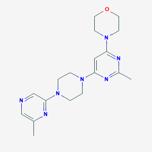 4-{2-methyl-6-[4-(6-methylpyrazin-2-yl)piperazin-1-yl]pyrimidin-4-yl}morpholine