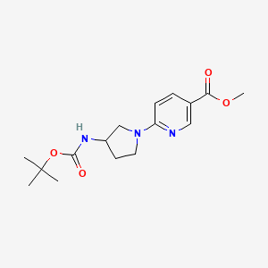 methyl 6-(3-{[(tert-butoxy)carbonyl]amino}pyrrolidin-1-yl)pyridine-3-carboxylate