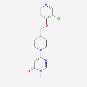 6-(4-{[(3-chloropyridin-4-yl)oxy]methyl}piperidin-1-yl)-3-methyl-3,4-dihydropyrimidin-4-one