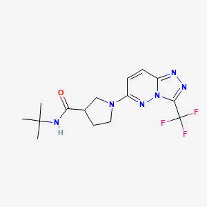 N-tert-butyl-1-[3-(trifluoromethyl)-[1,2,4]triazolo[4,3-b]pyridazin-6-yl]pyrrolidine-3-carboxamide