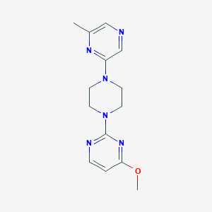 molecular formula C14H18N6O B6470528 4-methoxy-2-[4-(6-methylpyrazin-2-yl)piperazin-1-yl]pyrimidine CAS No. 2640961-77-7