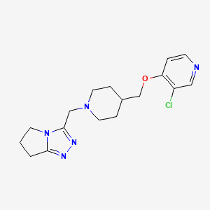 3-chloro-4-{[1-({5H,6H,7H-pyrrolo[2,1-c][1,2,4]triazol-3-yl}methyl)piperidin-4-yl]methoxy}pyridine