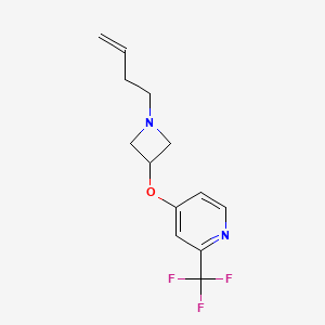 molecular formula C13H15F3N2O B6470552 4-{[1-(but-3-en-1-yl)azetidin-3-yl]oxy}-2-(trifluoromethyl)pyridine CAS No. 2640843-61-2