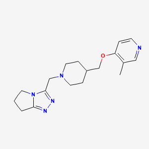 3-methyl-4-{[1-({5H,6H,7H-pyrrolo[2,1-c][1,2,4]triazol-3-yl}methyl)piperidin-4-yl]methoxy}pyridine