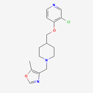 3-chloro-4-({1-[(5-methyl-1,3-oxazol-4-yl)methyl]piperidin-4-yl}methoxy)pyridine