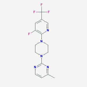 2-{4-[3-fluoro-5-(trifluoromethyl)pyridin-2-yl]piperazin-1-yl}-4-methylpyrimidine