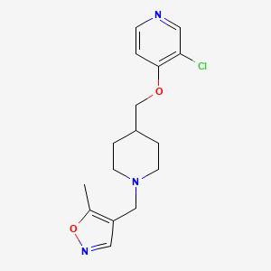 3-chloro-4-({1-[(5-methyl-1,2-oxazol-4-yl)methyl]piperidin-4-yl}methoxy)pyridine