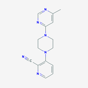 3-[4-(6-methylpyrimidin-4-yl)piperazin-1-yl]pyridine-2-carbonitrile