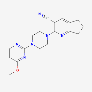 2-[4-(4-methoxypyrimidin-2-yl)piperazin-1-yl]-5H,6H,7H-cyclopenta[b]pyridine-3-carbonitrile