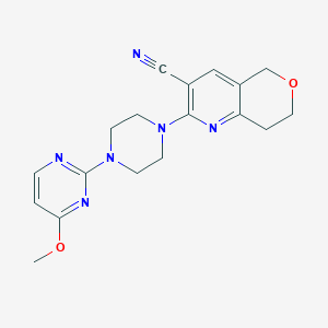 molecular formula C18H20N6O2 B6470714 2-[4-(4-methoxypyrimidin-2-yl)piperazin-1-yl]-5H,7H,8H-pyrano[4,3-b]pyridine-3-carbonitrile CAS No. 2640959-96-0