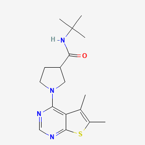 molecular formula C17H24N4OS B6470716 N-tert-butyl-1-{5,6-dimethylthieno[2,3-d]pyrimidin-4-yl}pyrrolidine-3-carboxamide CAS No. 2640881-43-0