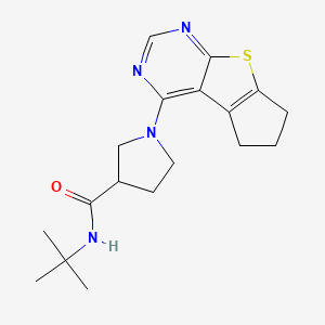 N-tert-butyl-1-{7-thia-9,11-diazatricyclo[6.4.0.0^{2,6}]dodeca-1(8),2(6),9,11-tetraen-12-yl}pyrrolidine-3-carboxamide