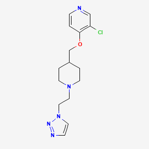 3-chloro-4-({1-[2-(1H-1,2,3-triazol-1-yl)ethyl]piperidin-4-yl}methoxy)pyridine