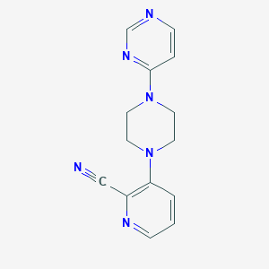 3-[4-(pyrimidin-4-yl)piperazin-1-yl]pyridine-2-carbonitrile