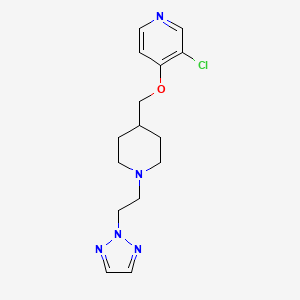 3-chloro-4-({1-[2-(2H-1,2,3-triazol-2-yl)ethyl]piperidin-4-yl}methoxy)pyridine