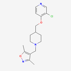 3-chloro-4-({1-[(3,5-dimethyl-1,2-oxazol-4-yl)methyl]piperidin-4-yl}methoxy)pyridine