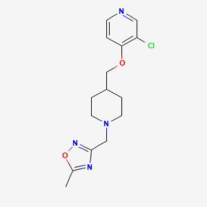 3-chloro-4-({1-[(5-methyl-1,2,4-oxadiazol-3-yl)methyl]piperidin-4-yl}methoxy)pyridine