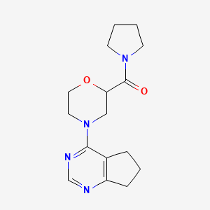 4-{5H,6H,7H-cyclopenta[d]pyrimidin-4-yl}-2-(pyrrolidine-1-carbonyl)morpholine