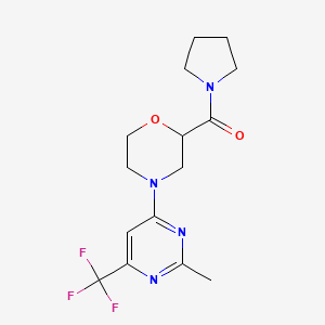 4-[2-methyl-6-(trifluoromethyl)pyrimidin-4-yl]-2-(pyrrolidine-1-carbonyl)morpholine