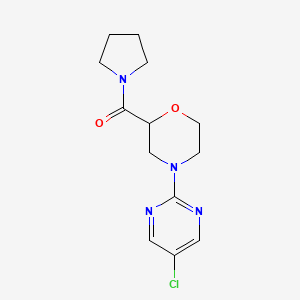 molecular formula C13H17ClN4O2 B6470831 4-(5-chloropyrimidin-2-yl)-2-(pyrrolidine-1-carbonyl)morpholine CAS No. 2640879-22-5