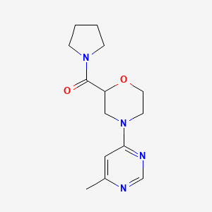 molecular formula C14H20N4O2 B6470832 4-(6-methylpyrimidin-4-yl)-2-(pyrrolidine-1-carbonyl)morpholine CAS No. 2640954-33-0