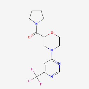 2-(pyrrolidine-1-carbonyl)-4-[6-(trifluoromethyl)pyrimidin-4-yl]morpholine