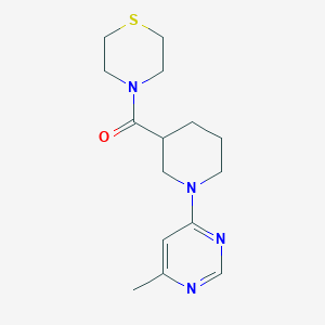 4-[1-(6-methylpyrimidin-4-yl)piperidine-3-carbonyl]thiomorpholine