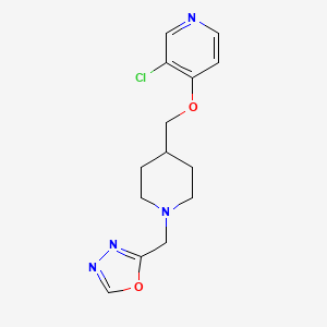 3-chloro-4-({1-[(1,3,4-oxadiazol-2-yl)methyl]piperidin-4-yl}methoxy)pyridine