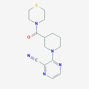 3-[3-(thiomorpholine-4-carbonyl)piperidin-1-yl]pyrazine-2-carbonitrile