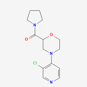 molecular formula C14H18ClN3O2 B6470928 4-(3-chloropyridin-4-yl)-2-(pyrrolidine-1-carbonyl)morpholine CAS No. 2640973-94-8