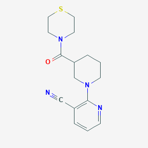 2-[3-(thiomorpholine-4-carbonyl)piperidin-1-yl]pyridine-3-carbonitrile