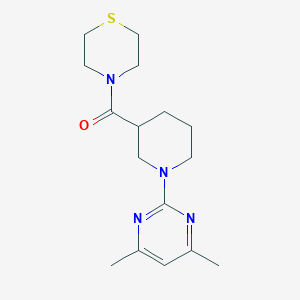 molecular formula C16H24N4OS B6470948 4-[1-(4,6-dimethylpyrimidin-2-yl)piperidine-3-carbonyl]thiomorpholine CAS No. 2640882-44-4