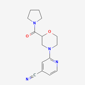 2-[2-(pyrrolidine-1-carbonyl)morpholin-4-yl]pyridine-4-carbonitrile