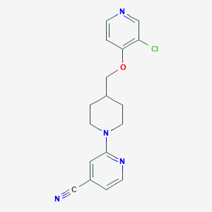 2-(4-{[(3-chloropyridin-4-yl)oxy]methyl}piperidin-1-yl)pyridine-4-carbonitrile