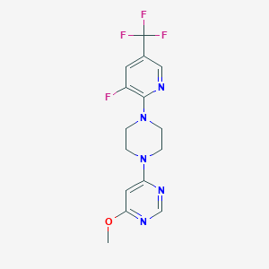 4-{4-[3-fluoro-5-(trifluoromethyl)pyridin-2-yl]piperazin-1-yl}-6-methoxypyrimidine