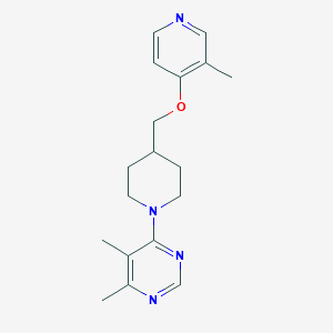 molecular formula C18H24N4O B6471016 4,5-dimethyl-6-(4-{[(3-methylpyridin-4-yl)oxy]methyl}piperidin-1-yl)pyrimidine CAS No. 2640954-25-0