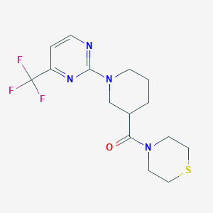 4-{1-[4-(trifluoromethyl)pyrimidin-2-yl]piperidine-3-carbonyl}thiomorpholine