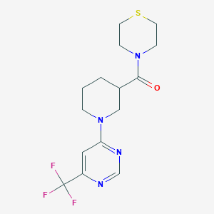 4-{1-[6-(trifluoromethyl)pyrimidin-4-yl]piperidine-3-carbonyl}thiomorpholine