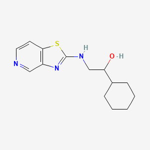 molecular formula C14H19N3OS B6471087 1-cyclohexyl-2-({[1,3]thiazolo[4,5-c]pyridin-2-yl}amino)ethan-1-ol CAS No. 2640842-81-3