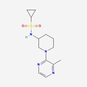 molecular formula C13H20N4O2S B6471140 N-[1-(3-methylpyrazin-2-yl)piperidin-3-yl]cyclopropanesulfonamide CAS No. 2640962-31-6