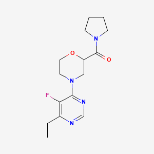 4-(6-ethyl-5-fluoropyrimidin-4-yl)-2-(pyrrolidine-1-carbonyl)morpholine