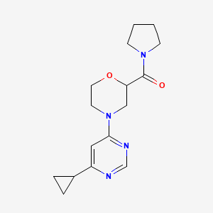 4-(6-cyclopropylpyrimidin-4-yl)-2-(pyrrolidine-1-carbonyl)morpholine