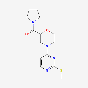 4-[2-(methylsulfanyl)pyrimidin-4-yl]-2-(pyrrolidine-1-carbonyl)morpholine