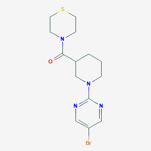 molecular formula C14H19BrN4OS B6471168 4-[1-(5-bromopyrimidin-2-yl)piperidine-3-carbonyl]thiomorpholine CAS No. 2640958-05-8