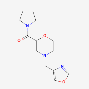 4-[(1,3-oxazol-4-yl)methyl]-2-(pyrrolidine-1-carbonyl)morpholine